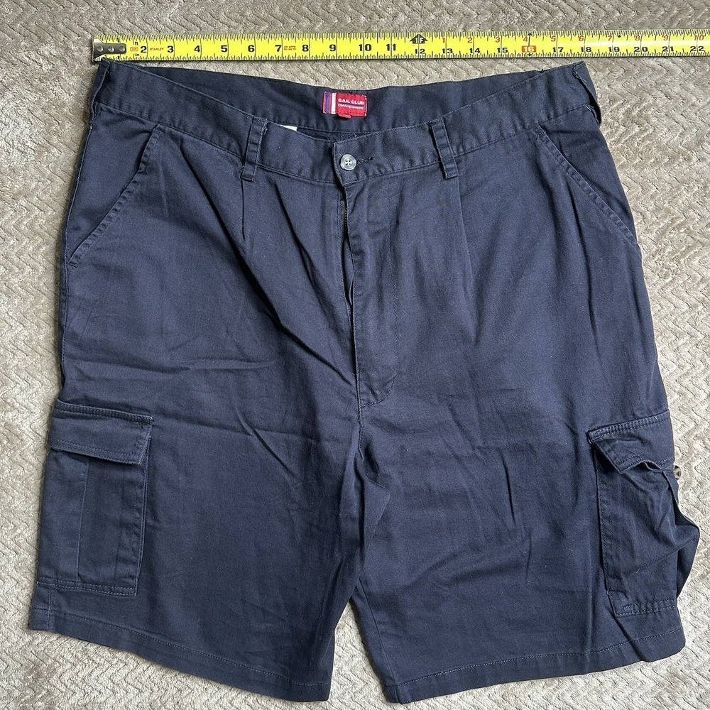 Vintage Sail Club Men's Black Cargo Shorts Size 48